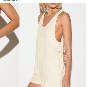 Spiritual Gangster Cream Sleeveless Romper